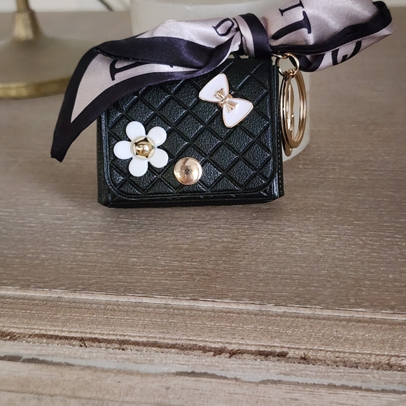 Handbags - Elegant Black Quilted Mini Bag with Gold Accents